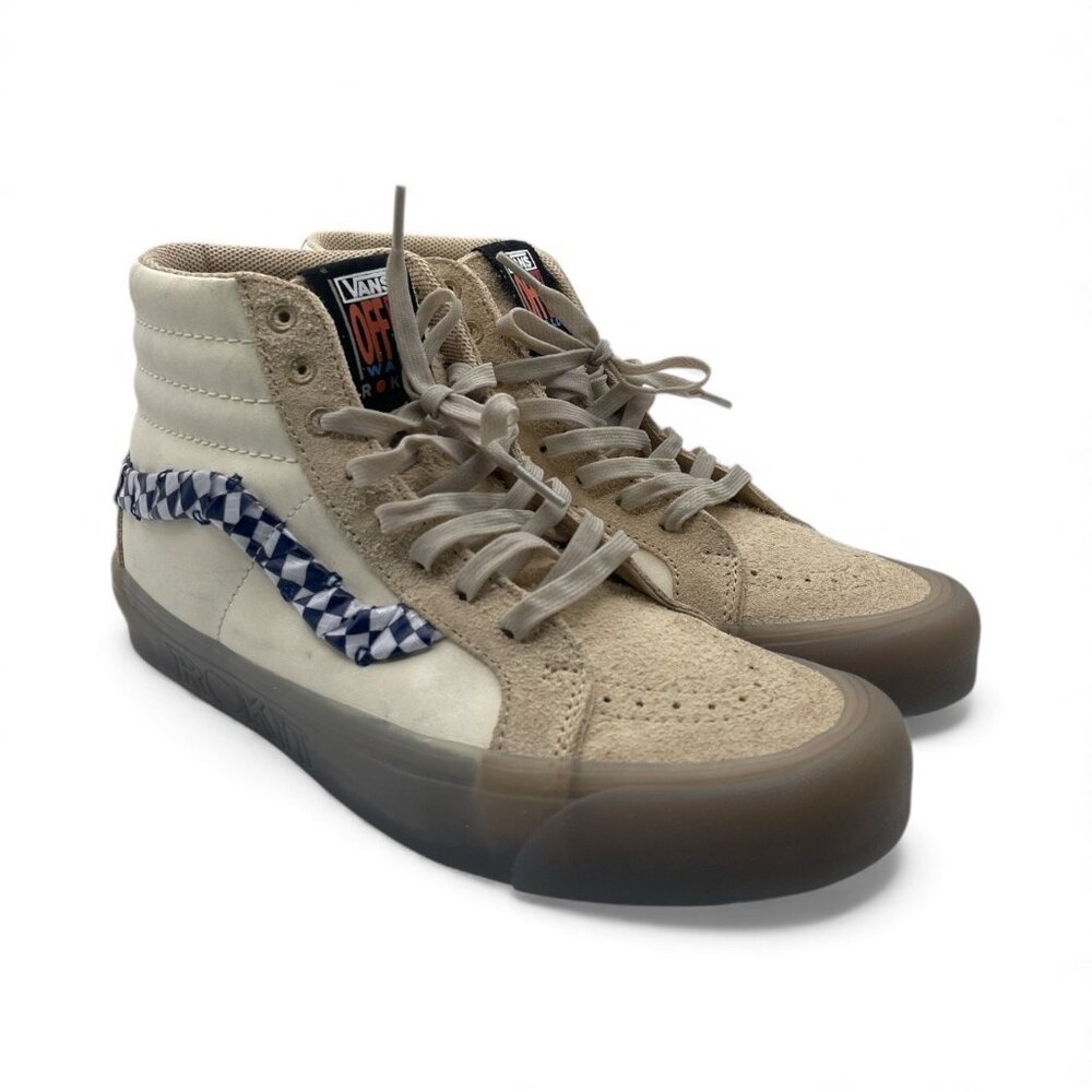 VANS x Rokit Sk8-Hi 38 DX Shoe Suede Canvas Skate Beige Size M/10 - Picture 2 of 7